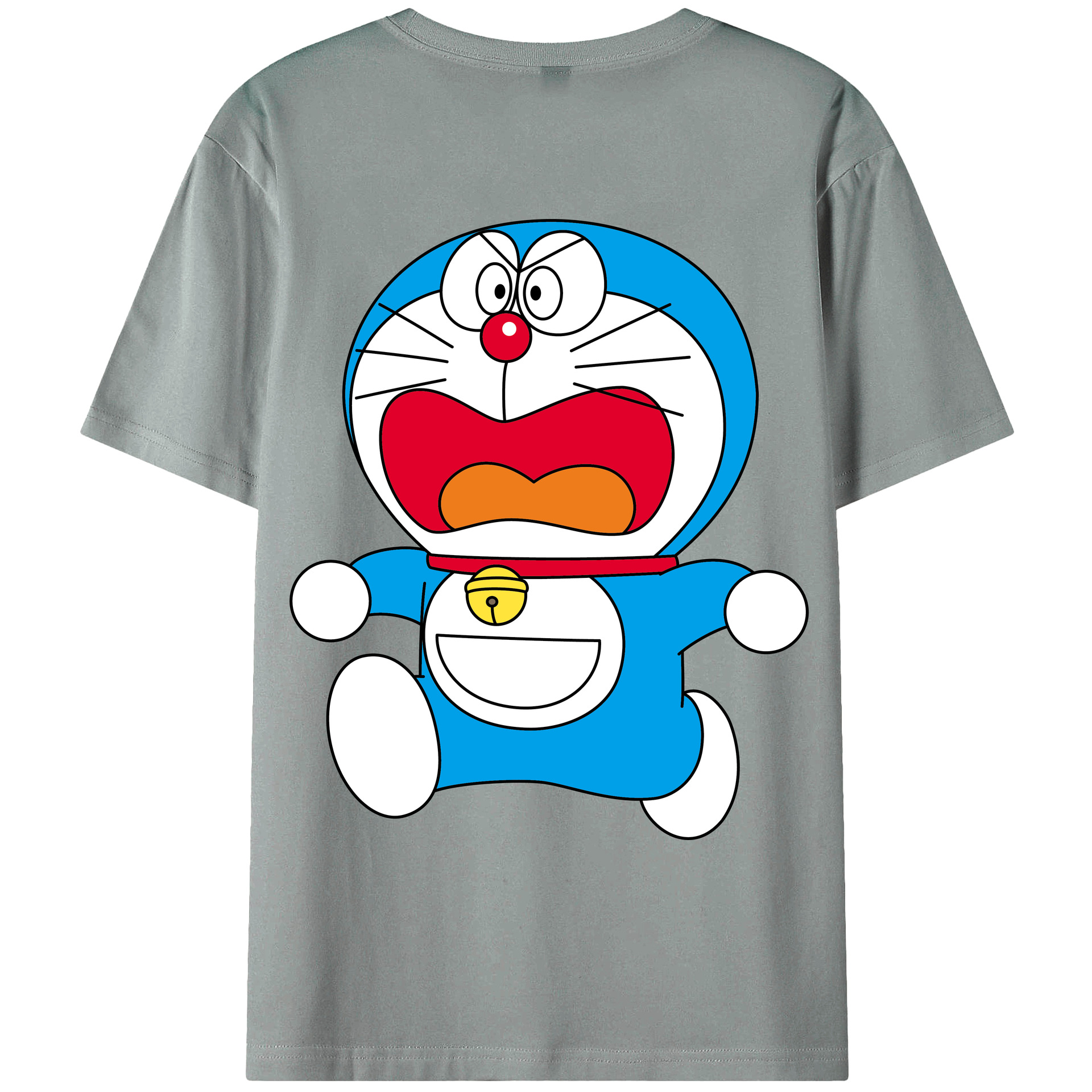 （画像用） ドラえもん Doraemon 綿100％ メンズ半袖Tシャツ（バックプリント） 通気性
